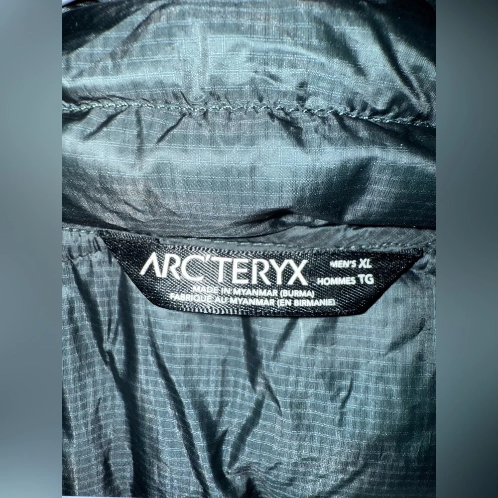 Arc'teryx Down Jacket Mens XL Gray Hooded Lightweight Puffer Cerium Hoody